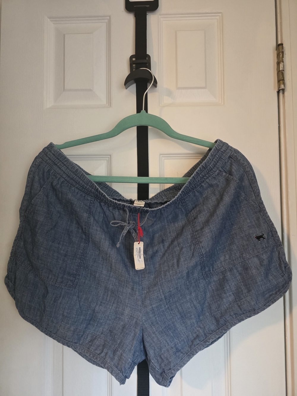 The Black Dog Light Blue Chambray Athletic Shorts